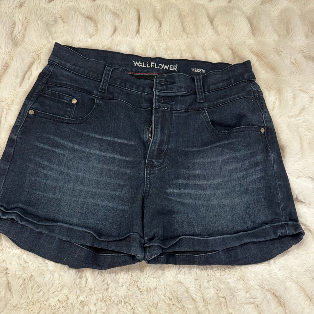 Wallflower Midnight Blue Denim Shorts